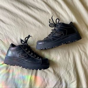 Vintage Leather Platform Skechers